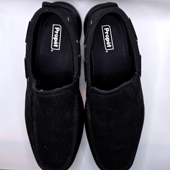 Propet MCX044C Men's Black Canvas Slip On Loafer Shoes Size 11 XX 5E - Picture 8 of 13